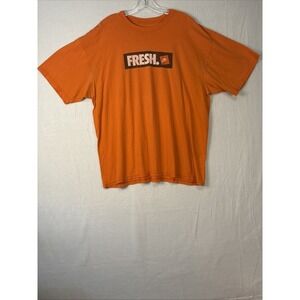 Vintage Y2K Nike Men's XL Center Spell Out T-Shirt Orange Fresh K1186‎